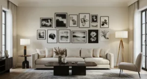 Artistic Wall Galleries living room