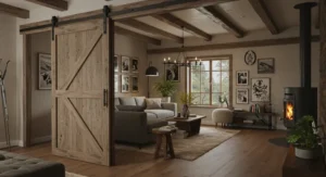 Barn Doors living room decor