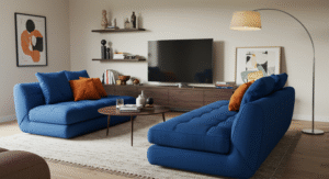 Bold-Colored Statement Couches living room