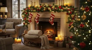 Christmas Mantle Arrangement