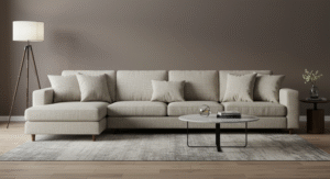 Clean-line Neutral Sofa