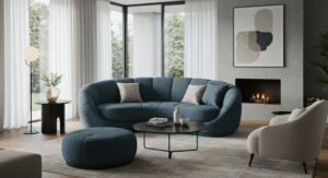 Curved Upholstered Sofas living room