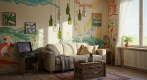 DIY Art Installations living room