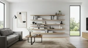Floating Shelves living room