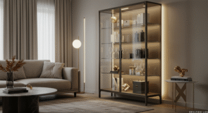 Glass Cabinet Lighting living room