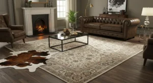 Layered Rugs living room