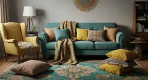 Layered Textiles living room