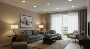 Recessed ceiling lights living room