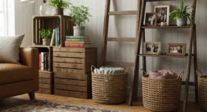 Repurposed Decor Items living room