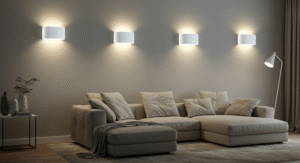 Soft diffuser wall sconces living room