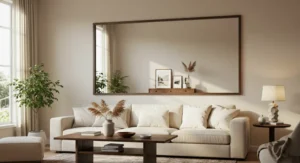 living room wall decor Oversized Rectangular Mirror