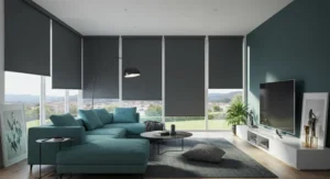 Smart Window Shades in living room