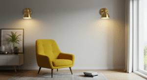 Accent chair wall lamps living room