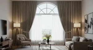 Arched Window Curtains living room