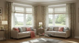 Bay Window Curtain Ideas living room