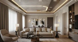 Ceiling contrast living room