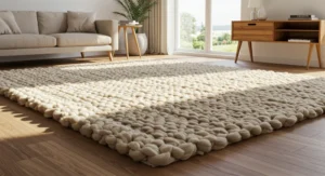 Chunky wool or shag rugs