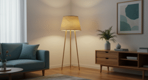 Corner lighting to open the space living room