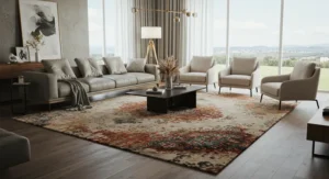 Custom oversized rugs for luxury layouts