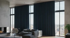 High Ceiling Curtain Solutions living room