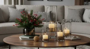 Holiday centerpieces for festive charm living room