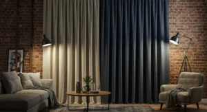 Industrial Curtain Styles living room