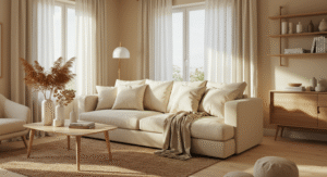 Linen and sand duo living room