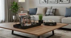 Magazine holders and trays for daily items