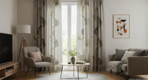 Mid-Century Modern Curtains living room