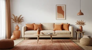 Modern desert colors living room