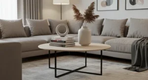 Modern minimalist styling  living room