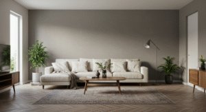 Mushroom grey living room