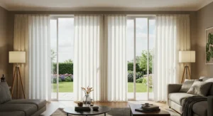 Narrow Vertical Windows living room