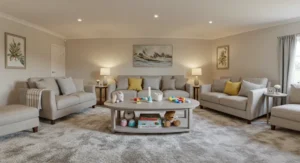 Pet and kid-friendly styling solutions living room
