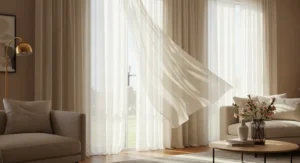 Sheer Drapes for Soft Light living room