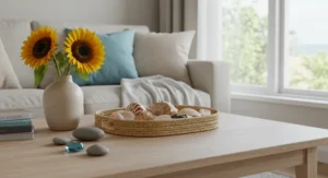 Summer beachy textures living room