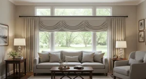 Transom Window Treatments living room