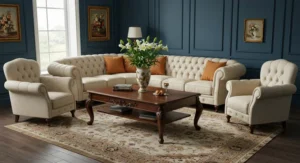 U-Shaped Seating with Focal Point