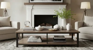 Year round neutrals with soft layers living room