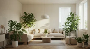 Spider Plant decor living room idea
