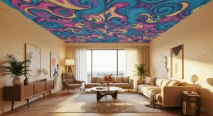 living room , Art or Mural Ceilings