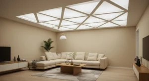 living room , Backlit Translucent Panels celling