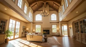 living room Cathedral Ceiling