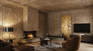 living room Decorative Textured Finishes Plaster, Metallics, etc.