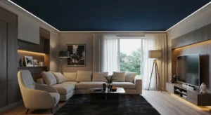 living room , Stretched Fabric Ceilings