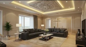 living room Tray Ceiling