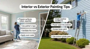 Interior vs Exterior Painting Tips