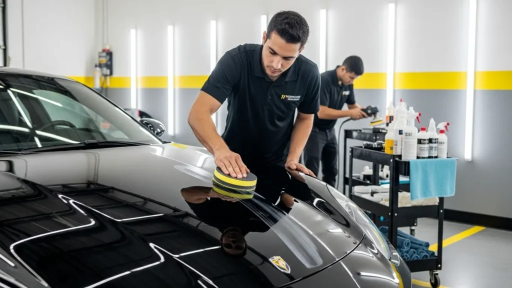 best car polishing waxing service