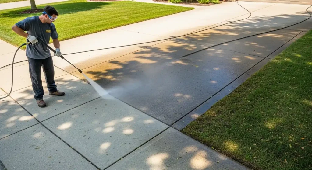 Driveway and Sidewalk Pressure Cleaning Services