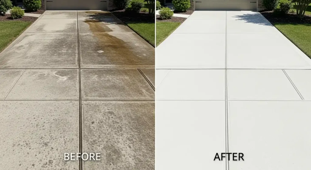 Driveway and sidewalk cleaning and surface restoration services in Prattville AL
